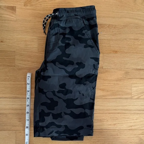 Boys Black Camouflage Nylon Drawstring Cargo Shorts - Picture 10 of 10